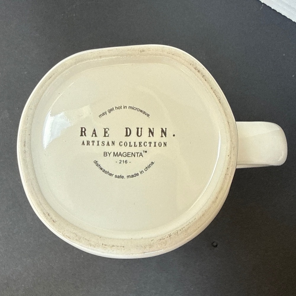 Rae Dunn TEA Mug Artisan Collection by Magenta Ivory Ceramic Farmhouse Cup - Picture 6 of 6